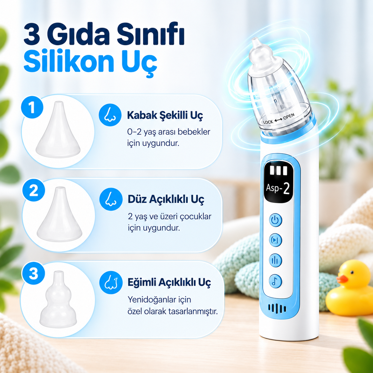 NoveaBaby™ Otomatik Bebek Burun Aspiratörü