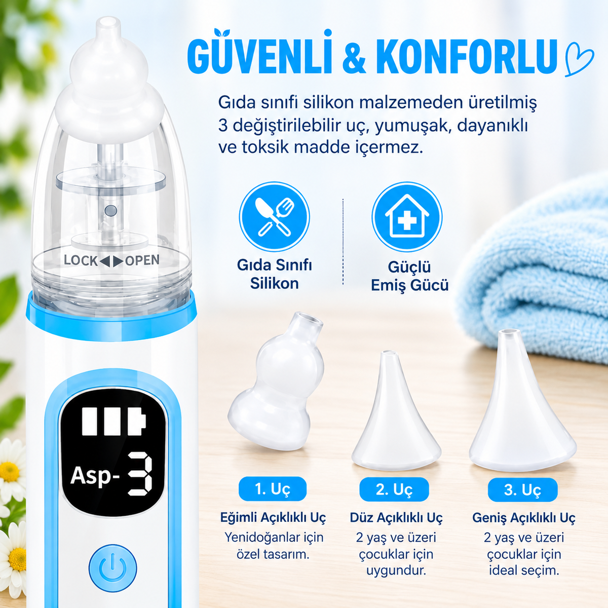 NoveaBaby™ Otomatik Bebek Burun Aspiratörü